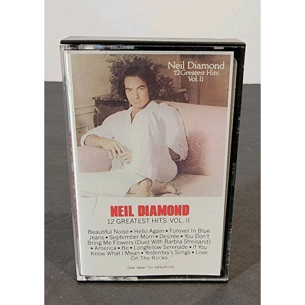 Neil Diamond "12 Greatest Hits, Vol. 2" Cassette Tape 1982 Columbia‎ Tested